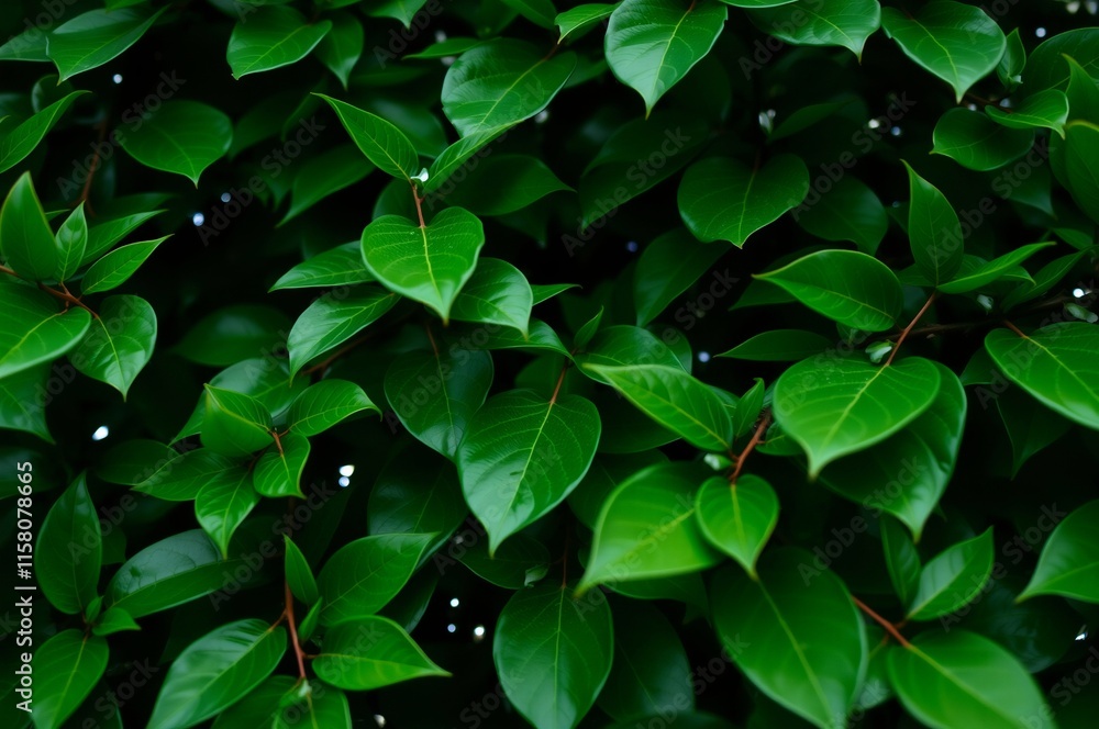 Lush Green Leaves Texture with Vibrant Shades of Nature Lush Green Leaves Texture with Vibrant Shades of Nature