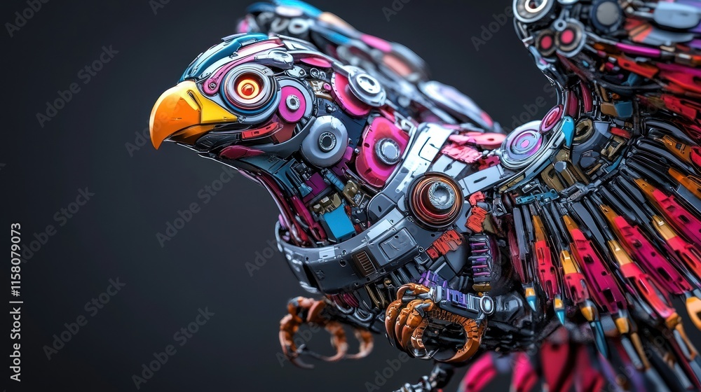 Cybernetic Avian Marvel: A Futuristic Mechanical Bird Cybernetic Avian Marvel: A Futuristic Mechanical Bird