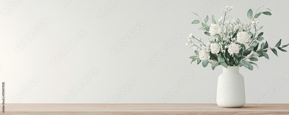 custom made wallpaper toronto digitalElegant flower arrangement in a modern vase.