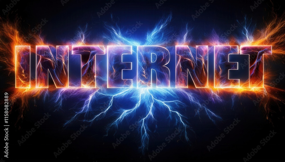 Internet Electric Lightning Effects on Text Internet Electric Lightning Effects on Text