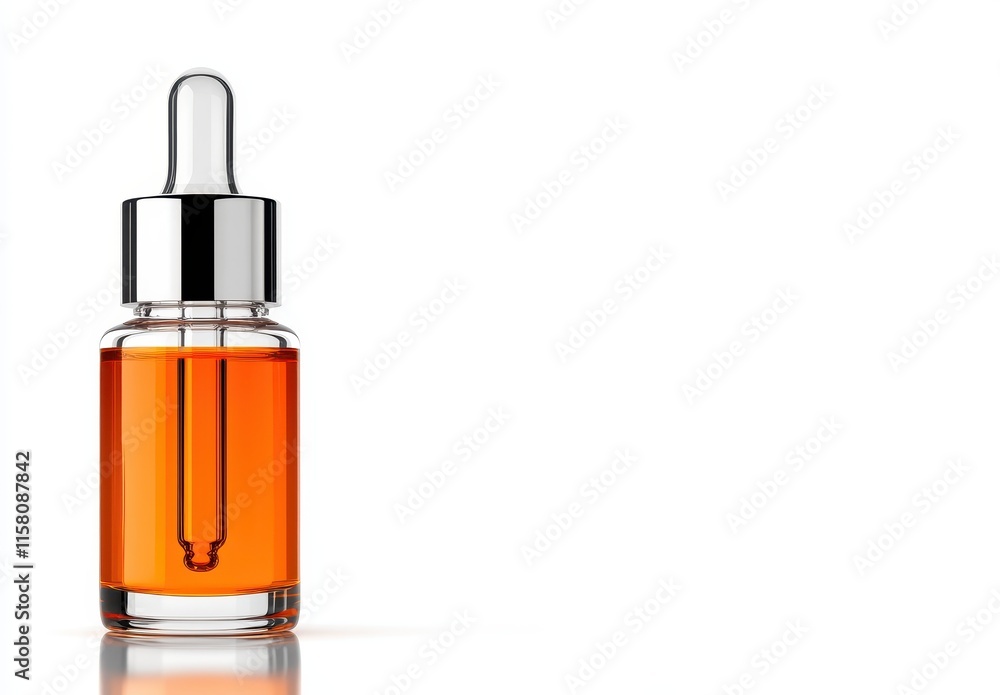 Amber Serum Bottle with Dropper, Skincare Product Mockup Amber Serum Bottle with Dropper, Skincare Product Mockup