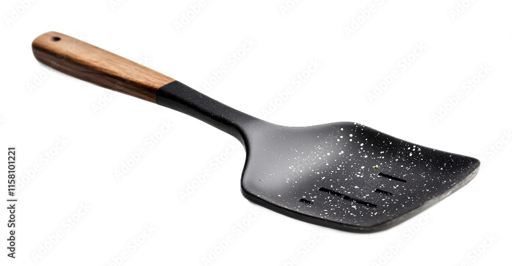 Stir Fry Spatula for Easy Stirring - Isolated on White Background Stir Fry Spatula for Easy Stirring - Isolated on White Background