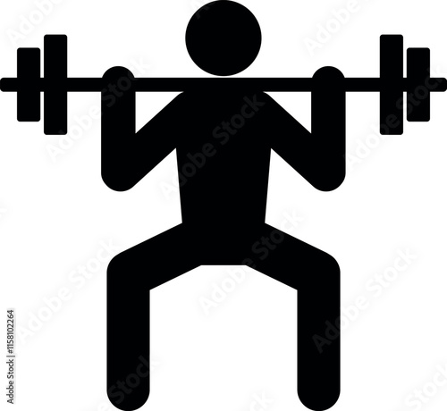Weight lifting icon. Sports signs and symbols.