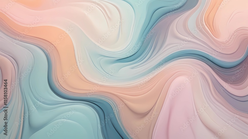 Smooth River-like Flow of Warm and Cool Pastels in an Abstract Background, Evoking a Relaxing and Fluid Visual Effect Smooth River-like Flow of Warm and Cool Pastels in an Abstract Background, Evoking a Relaxing and Fluid Visual Effect