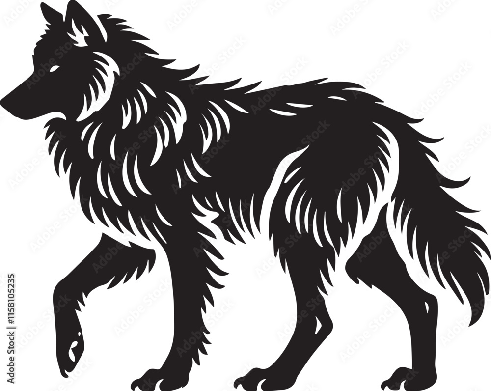 Black and white wolf Black and white wolf