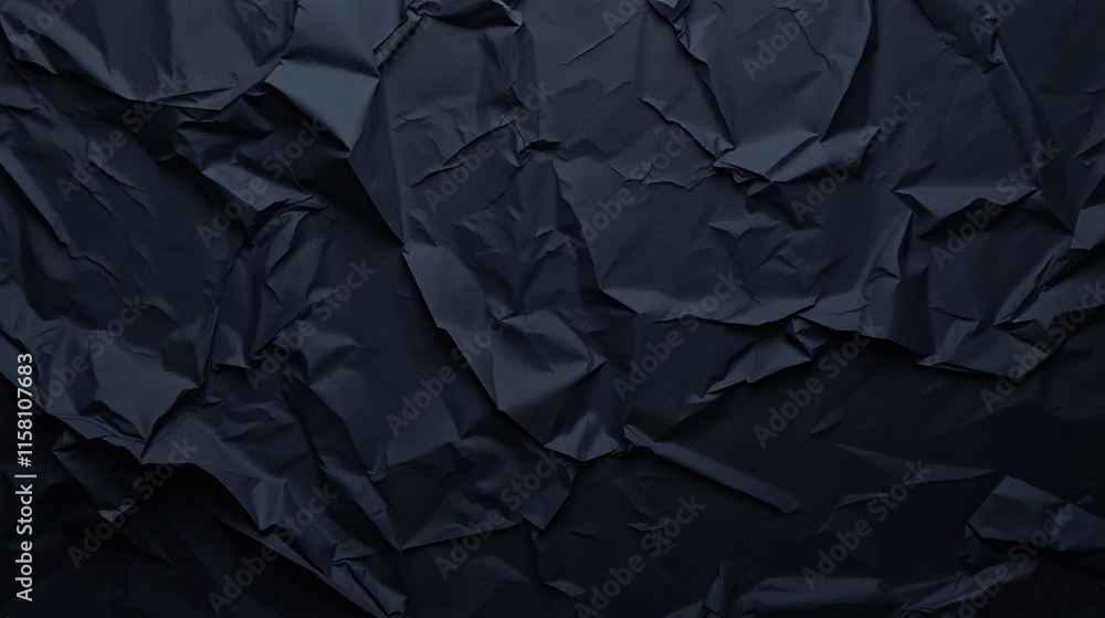 Textured Crumpled Black Paper Background for Creative Design Textured Crumpled Black Paper Background for Creative Design