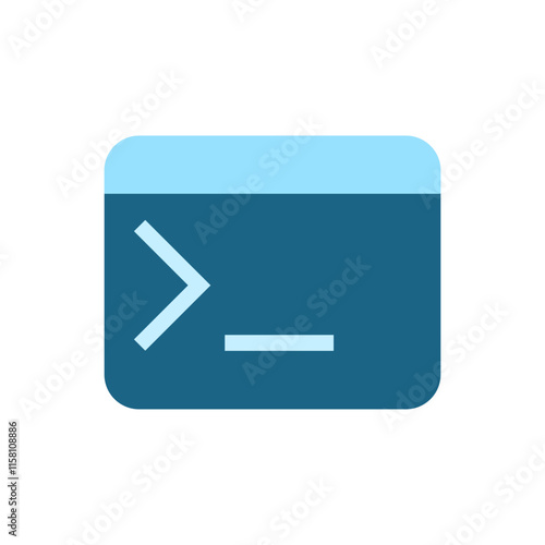 terminal icon. computer code console icon.