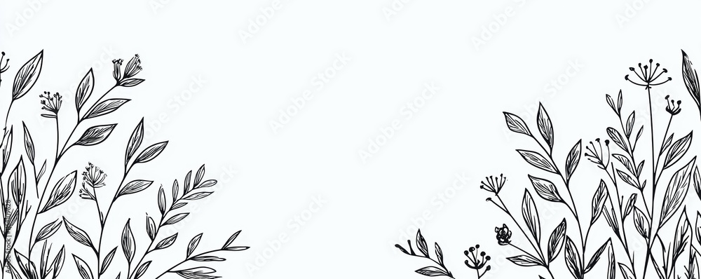 A black and white drawing of a bunch of flowers A black and white drawing of a bunch of flowers
