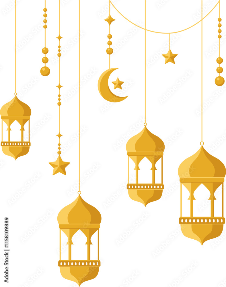 Ramadan Islamic Lantern Illustration