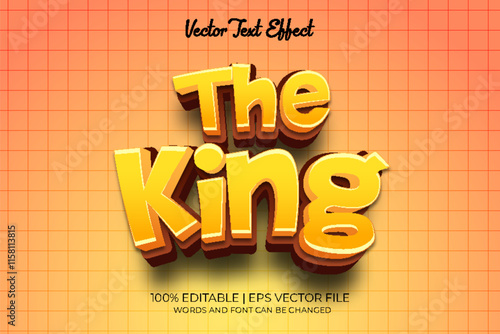 Cute the king editbale text effect
