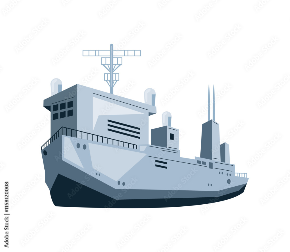 Obraz premium navy battleship icon