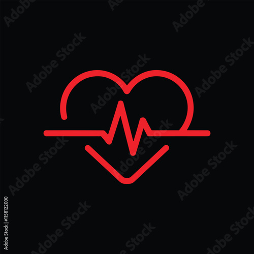 Heart logo vector and illustration