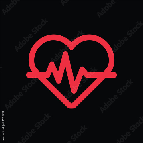 Heart logo vector and illustration
