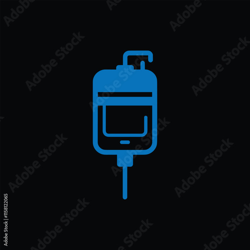 IV drip bag medical illustration