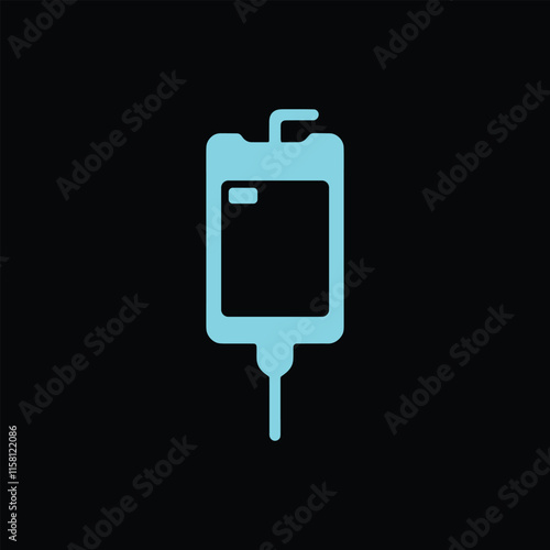 IV drip bag medical illustration