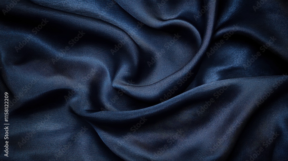 Fototapeta premium Elegant Blue Fabric with Soft Lighting and Texture