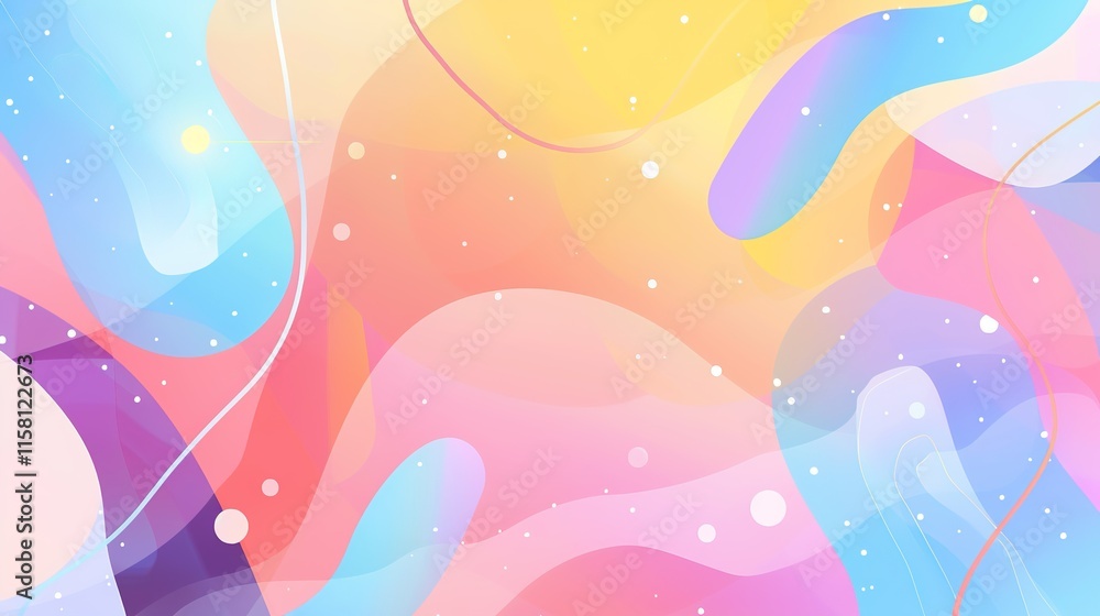 Fototapeta premium Pastel Watercolor Colorful Abstract dreamy Galactic