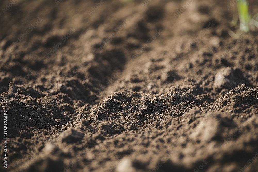 Close-up of Brown Soil Ground, Perfect for Plant Growth. Close-up of Brown Soil Ground, Perfect for Plant Growth.