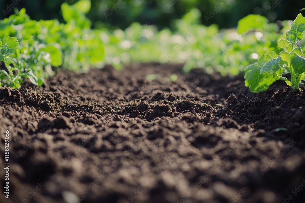 Close-up of Brown Soil Ground, Perfect for Plant Growth. Close-up of Brown Soil Ground, Perfect for Plant Growth.