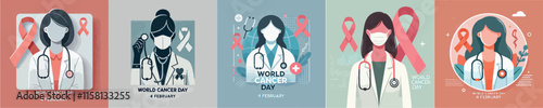 image of a female doctor saying World Cancer Day
