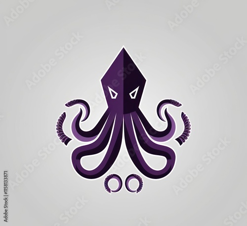 Stylized Octopus Graphic Design Illustration photo