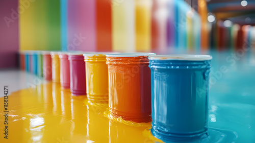 Wallpaper Mural glass jars colorful Torontodigital.ca