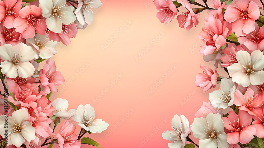 Ethereal Floral frame, Ethereal Flowers in Soft Pastel Shades for Modern Decor Ethereal Floral frame, Ethereal Flowers in Soft Pastel Shades for Modern Decor