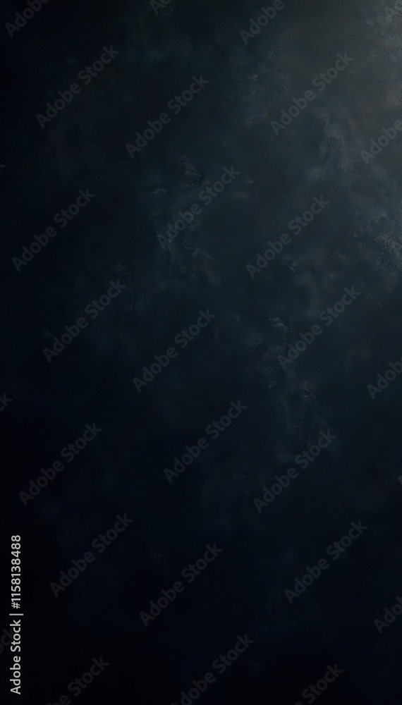 Fototapeta premium Deep black backdrop featuring heavy grain and uneven shading, overlay, dark backdrop