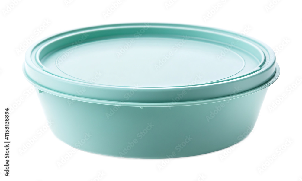 Tupperware Container Lid for Secure Storage - Isolated on White Background Tupperware Container Lid for Secure Storage - Isolated on White Background