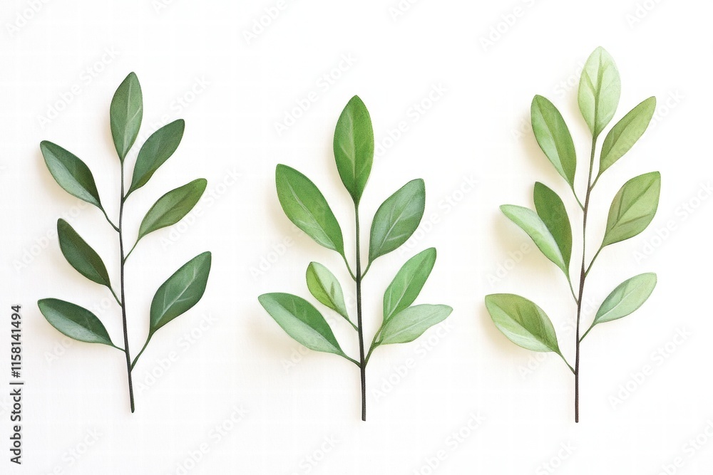 real a one of leaves isolate on white real a one of leaves isolate on white