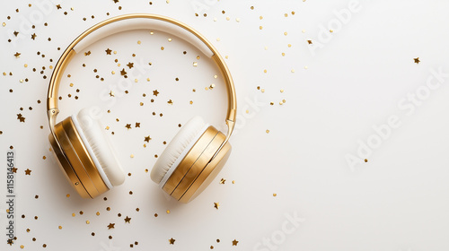 Golden Headphones & Festive...