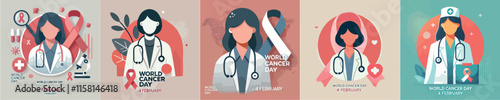 image of a female doctor saying World Cancer Day