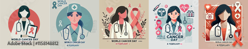 image of a female doctor saying World Cancer Day