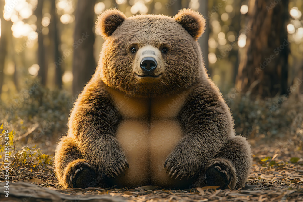 Obraz premium very overweight female bear in the Australian forest