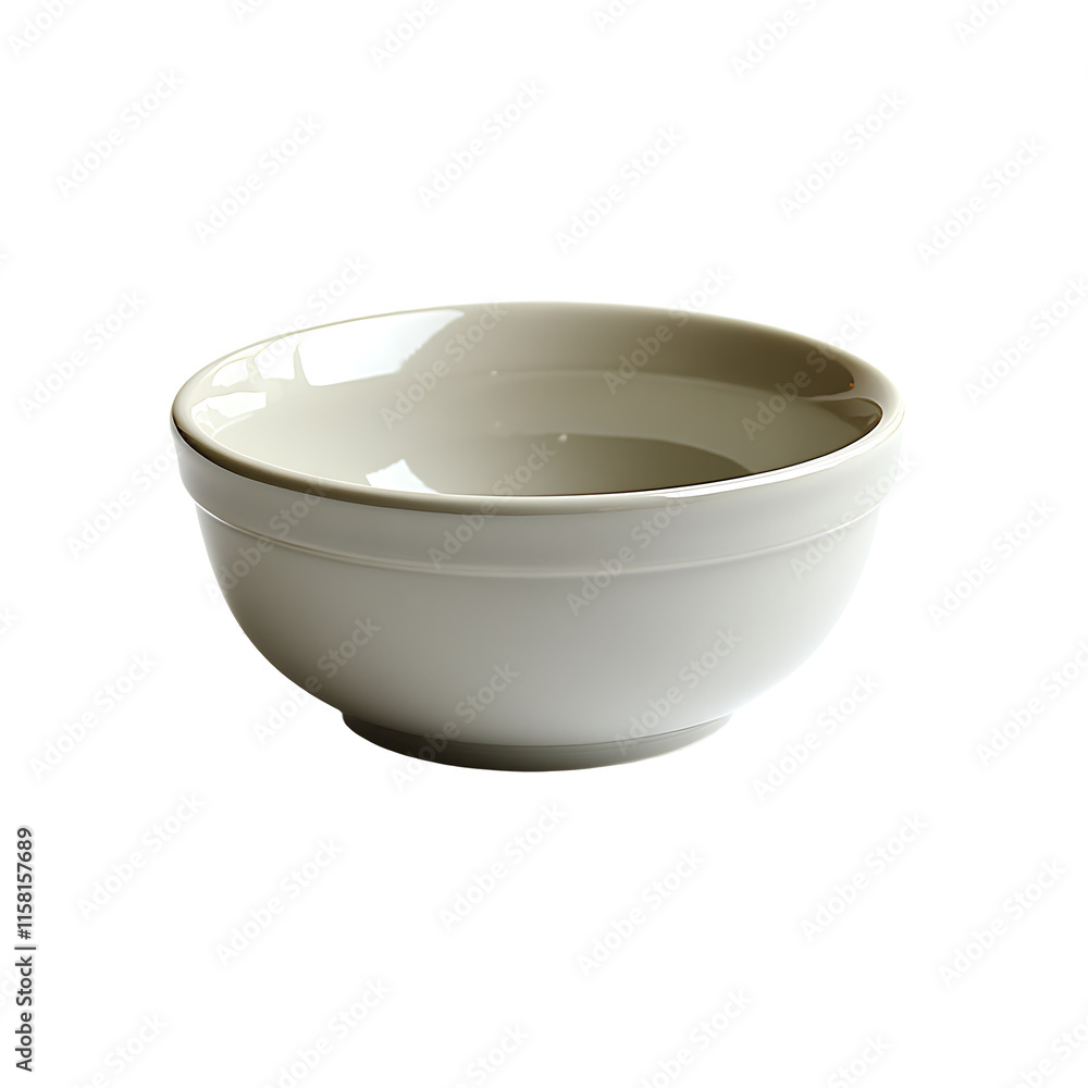 Empty white ceramic bowl isolated Transparent Background. Empty white ceramic bowl isolated Transparent Background.