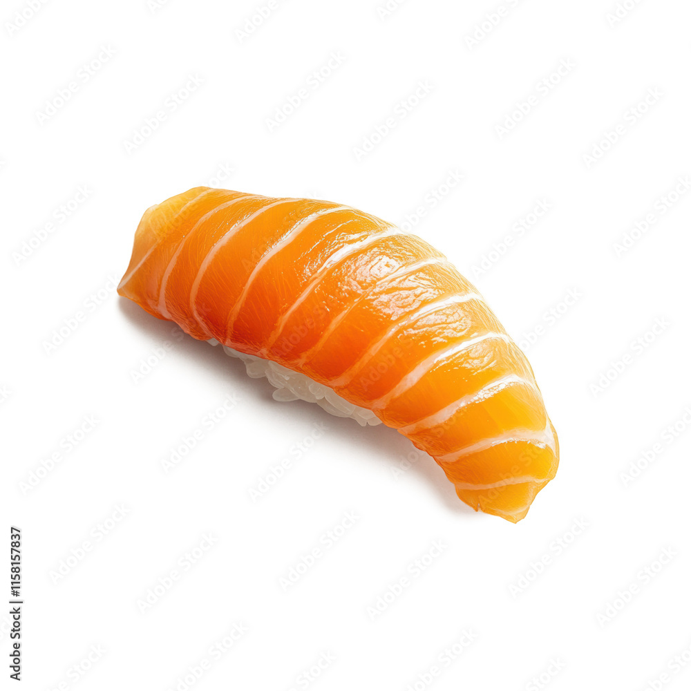 real raw salmon sasimi isolate on white real raw salmon sasimi isolate on white