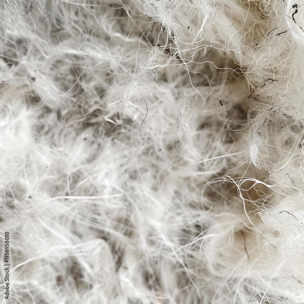 Obraz premium Sheep wool isolated on white background. Close-up of sheep wool.
