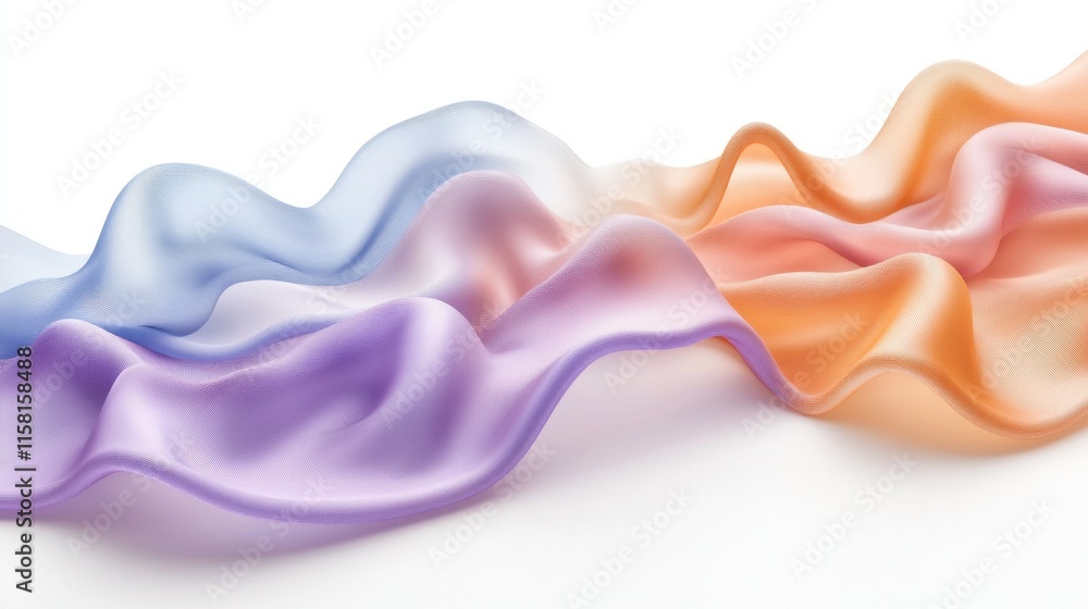 Abstract Pastel Silk Waves: A Study in Fluid Texture and Delicate Hues Abstract Pastel Silk Waves: A Study in Fluid Texture and Delicate Hues