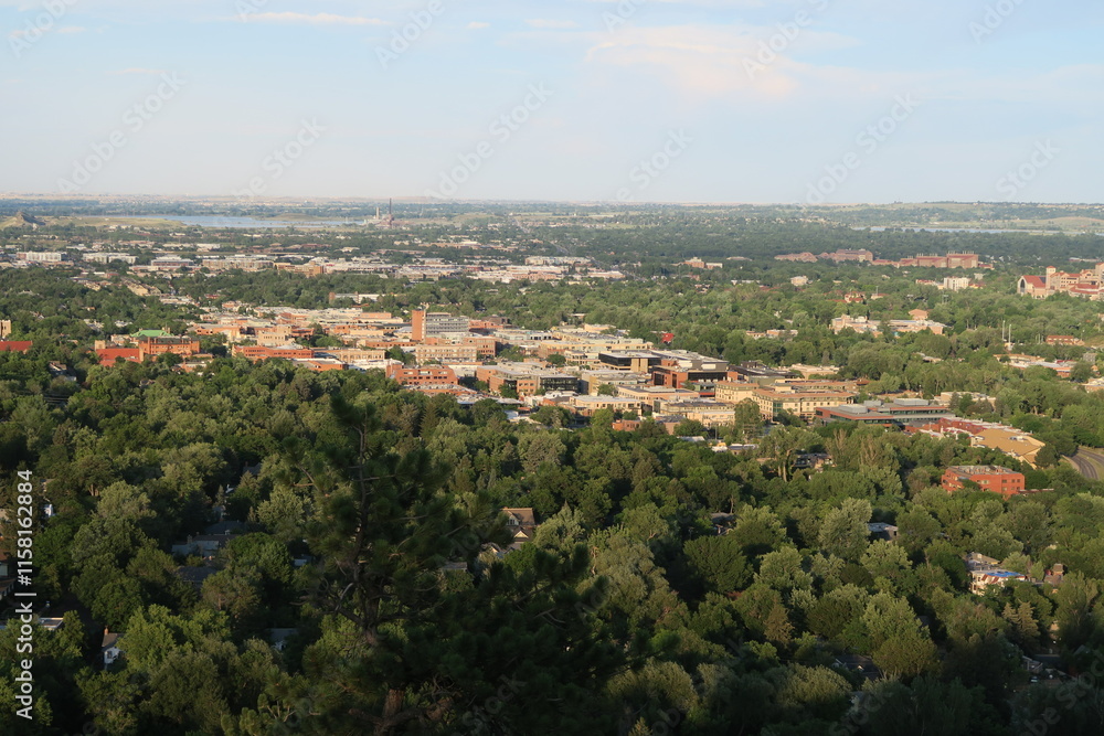 Downtown Boulder as seen from Red Rock, Boulder, Colorado Downtown Boulder as seen from Red Rock, Boulder, Colorado