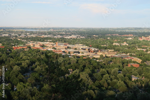 Downtown Boulder as seen from Red Rock, Boulder, Colorado photo