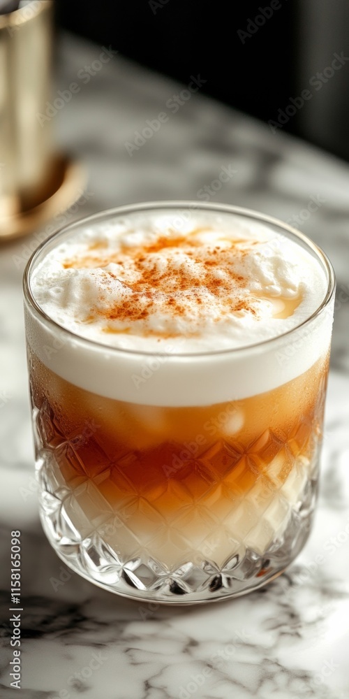 Iced Tea Latte with Frothy Milk on Marble Cozy Elegance in Soft Lighting Iced Tea Latte with Frothy Milk on Marble Cozy Elegance in Soft Lighting