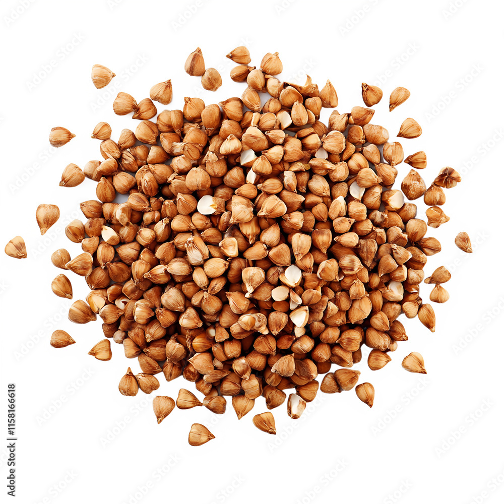 Buckwheat groats isolated on transparent background Buckwheat groats isolated on transparent background