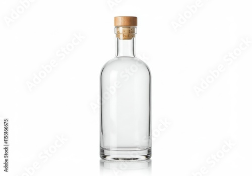 Wallpaper Mural "Elegant Simplicity: Clear Glass Bottle with Wooden Cork" Torontodigital.ca