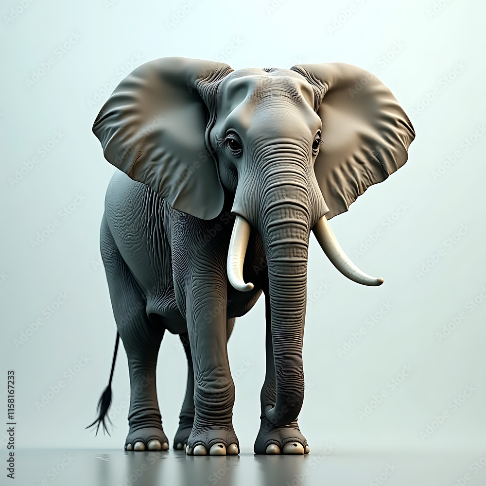 Obraz premium elephant white