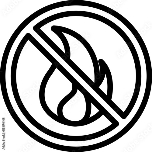No Fire Line Icon
