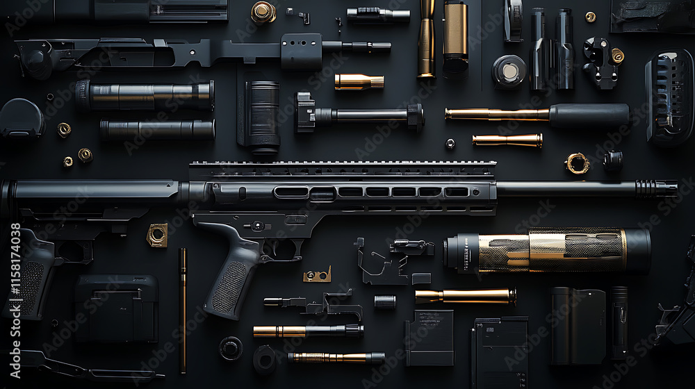 Rifle parts, wallpaper, weapon technology for shooting with precision at long range. Rifle parts, wallpaper, weapon technology for shooting with precision at long range.