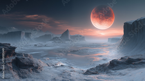 Wide-angle panoramic of a newly discovered exoplanet