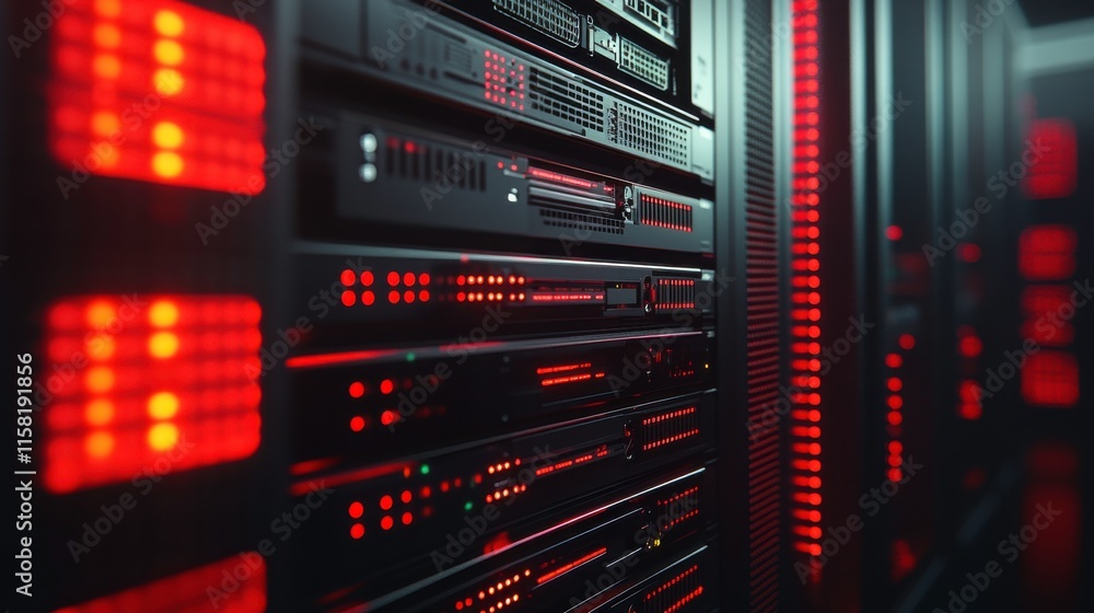 Dynamic Technology Interface with Servers in Low Light Dynamic Technology Interface with Servers in Low Light