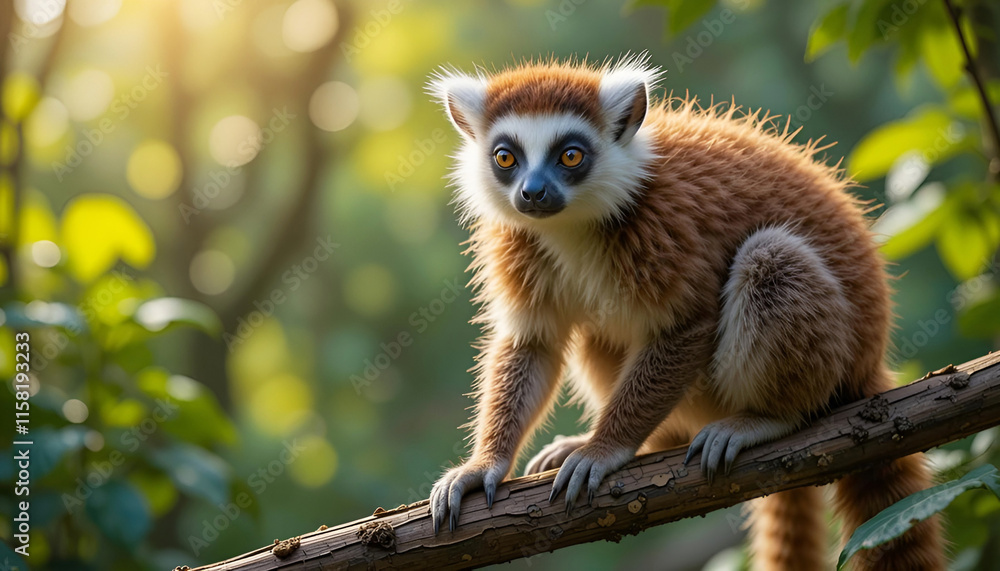 Fototapeta premium Lemur Catta on Branch
