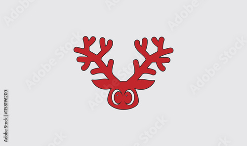 Rudolph Illustrator Vector - Festive Reindeer Design for Christmas Projects photo